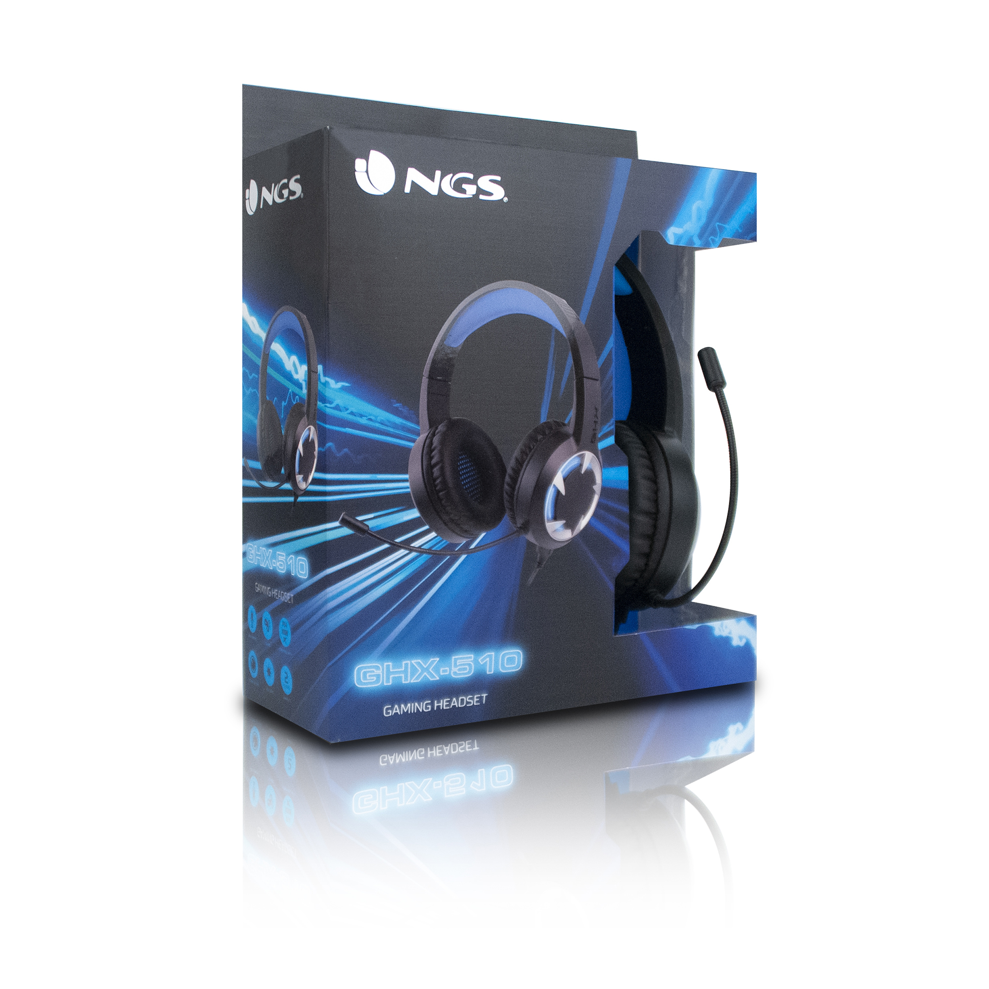 NGS GHX-510 Headset Wired Head-band Gaming Black, Blue – image 6