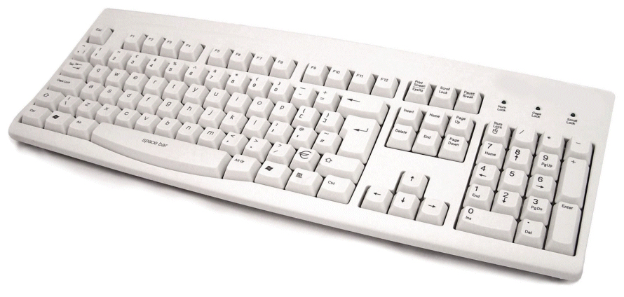 Hypertec HKB260CWHLC keyboard USB + PS/2 QWERTY English White