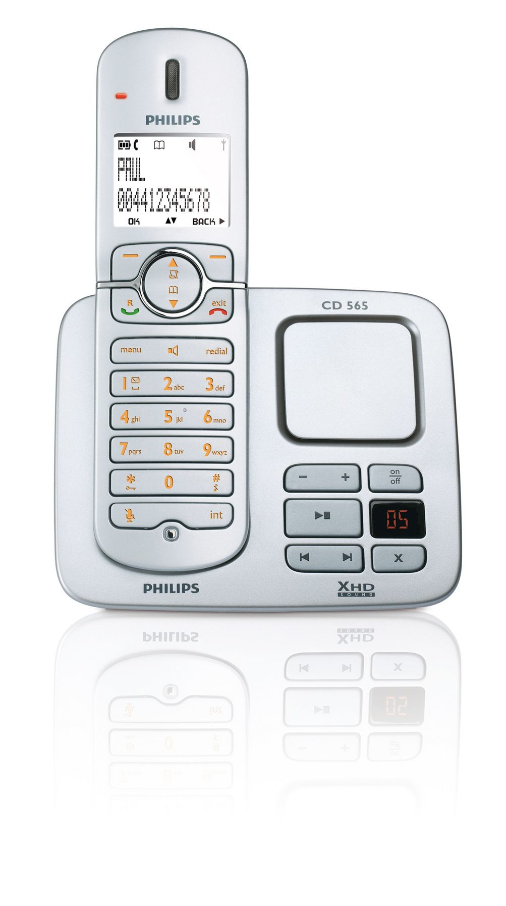 Philips Perfect sound CD5651S/38 telephone DECT telephone Caller ID Silver
