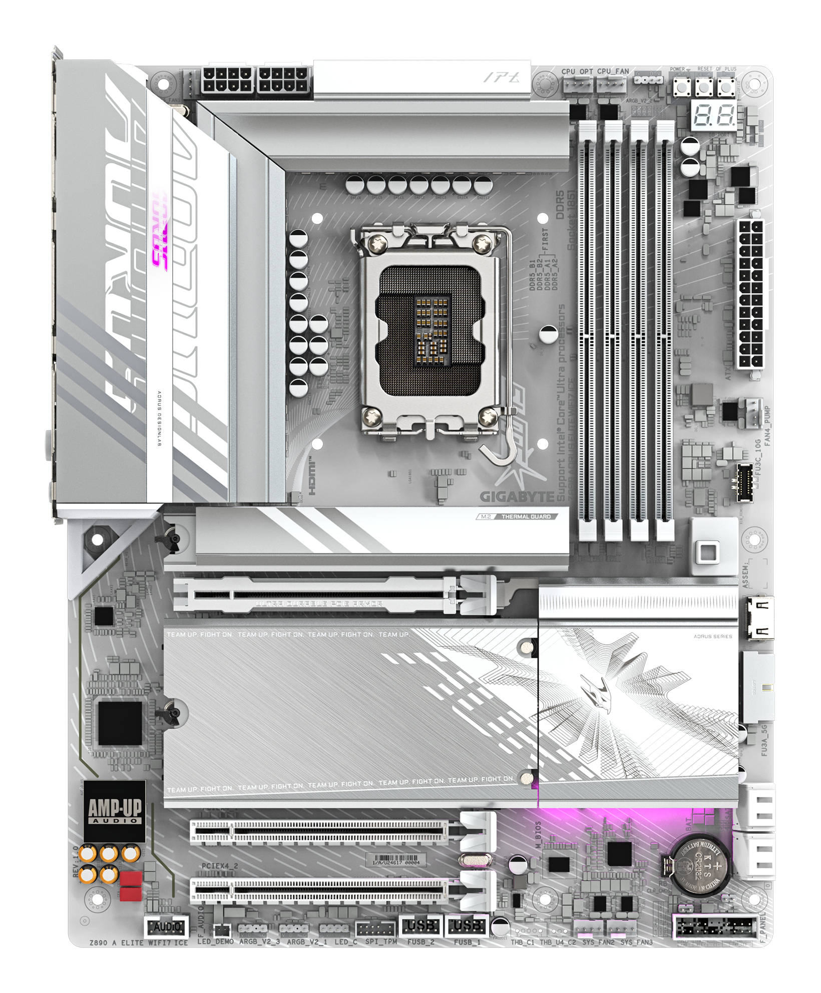 Tarjeta Madre Gigabyte Z890 A ELITE WF7 ICE - Socket LGA1851 - 4x DDR5 - 5600/7600(OC)/9066(OC) MT/s - HDMI - DisplayPort - ATX - Z890 A ELITE WF7 ICE Tarjeta Madre Gigabyte Z890 A ELITE WF7 ICE - Socket LGA1851 - 4x DDR5 - 5600/7600(OC)/9066(OC) MT/s - HDMI - DisplayPort - ATX - Z890 A ELITE WF7 ICE