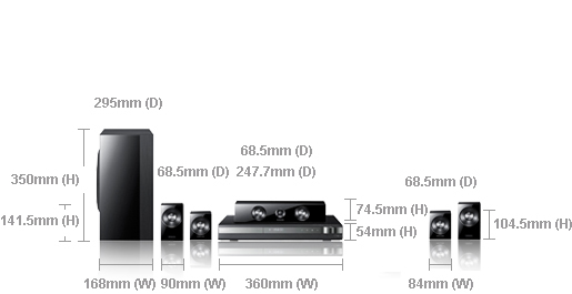 Samsung HT-D450 home cinema system 5.1 channels – image 4