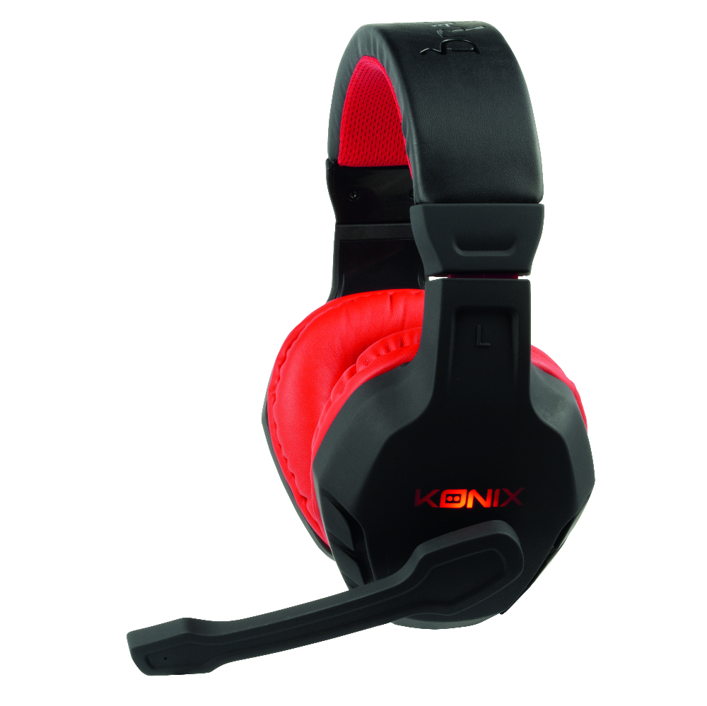 Konix Drakkar 61881187304 headphones/headset Wired Head-band Gaming Black, Red – image 2