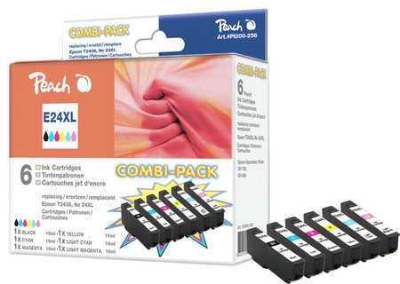 Peach 316594 ink cartridge 6 pc(s) Black, Cyan, Medium magenta, Medium cyan, Yellow