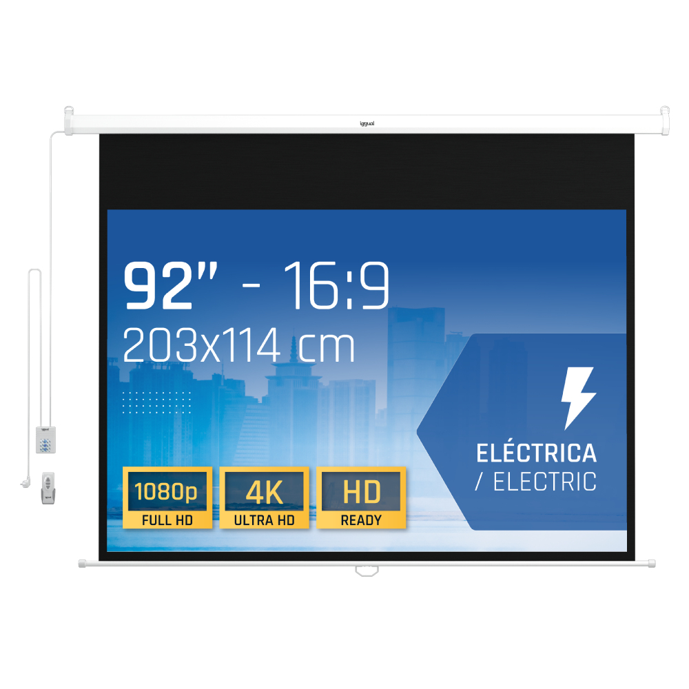iggual PSIPS203 projection screen 2.34 m (92") 16:9 – image 9