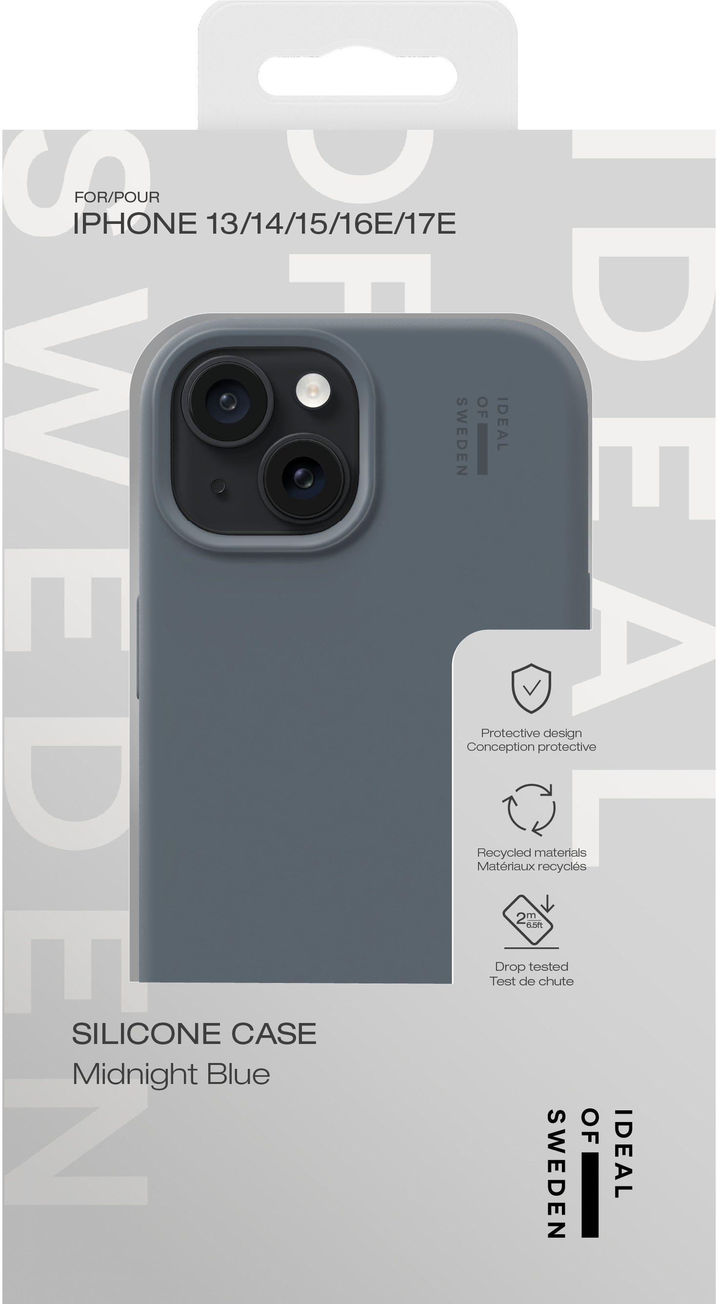 iDeal of Sweden Silicone Case iPhone 13 / 14 / 15 / 16e / 17e Midnight Blue – image 4