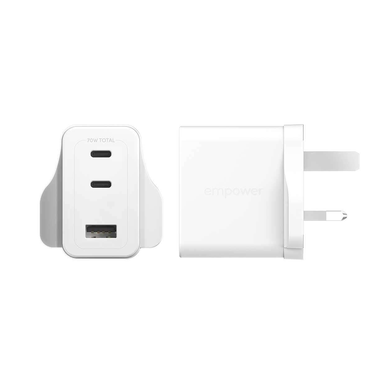 PanzerGlass empower™ by PanzerGlass® Turbo 70W Charger incl. 2 x USB-C + USB-A | UK Plug | Silver White – image 5