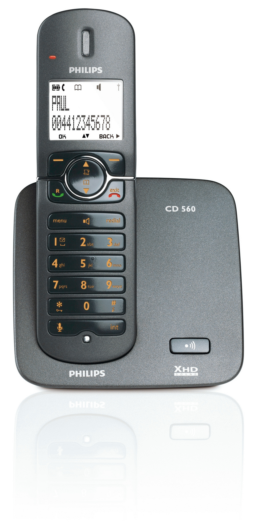 Philips Perfect sound CD5601B/23 telephone DECT telephone Caller ID Black