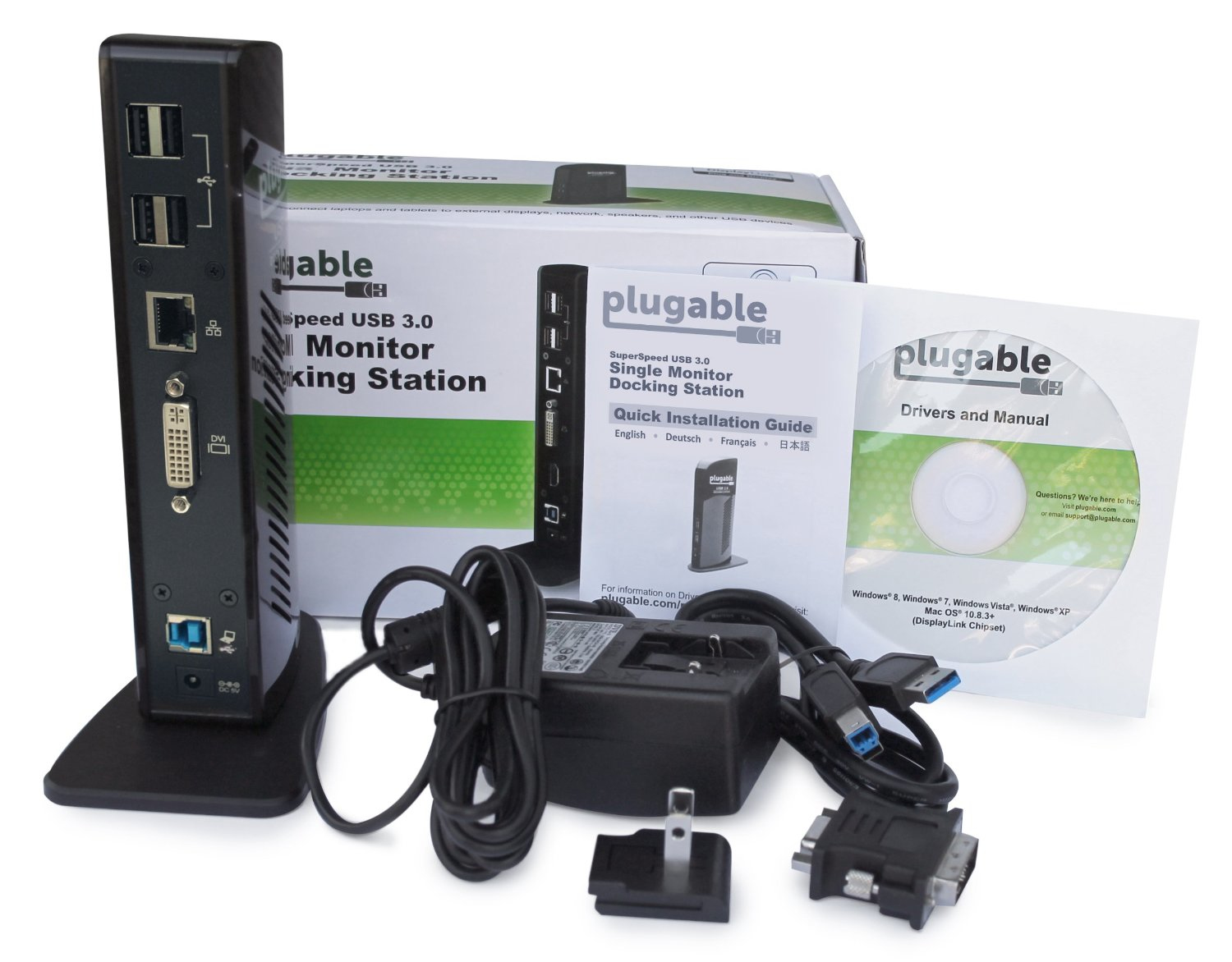 Plugable Technologies UD-3000 laptop dock/port replicator Wired USB 3.2 Gen 1 (3.1 Gen 1) Type-A Black – image 7