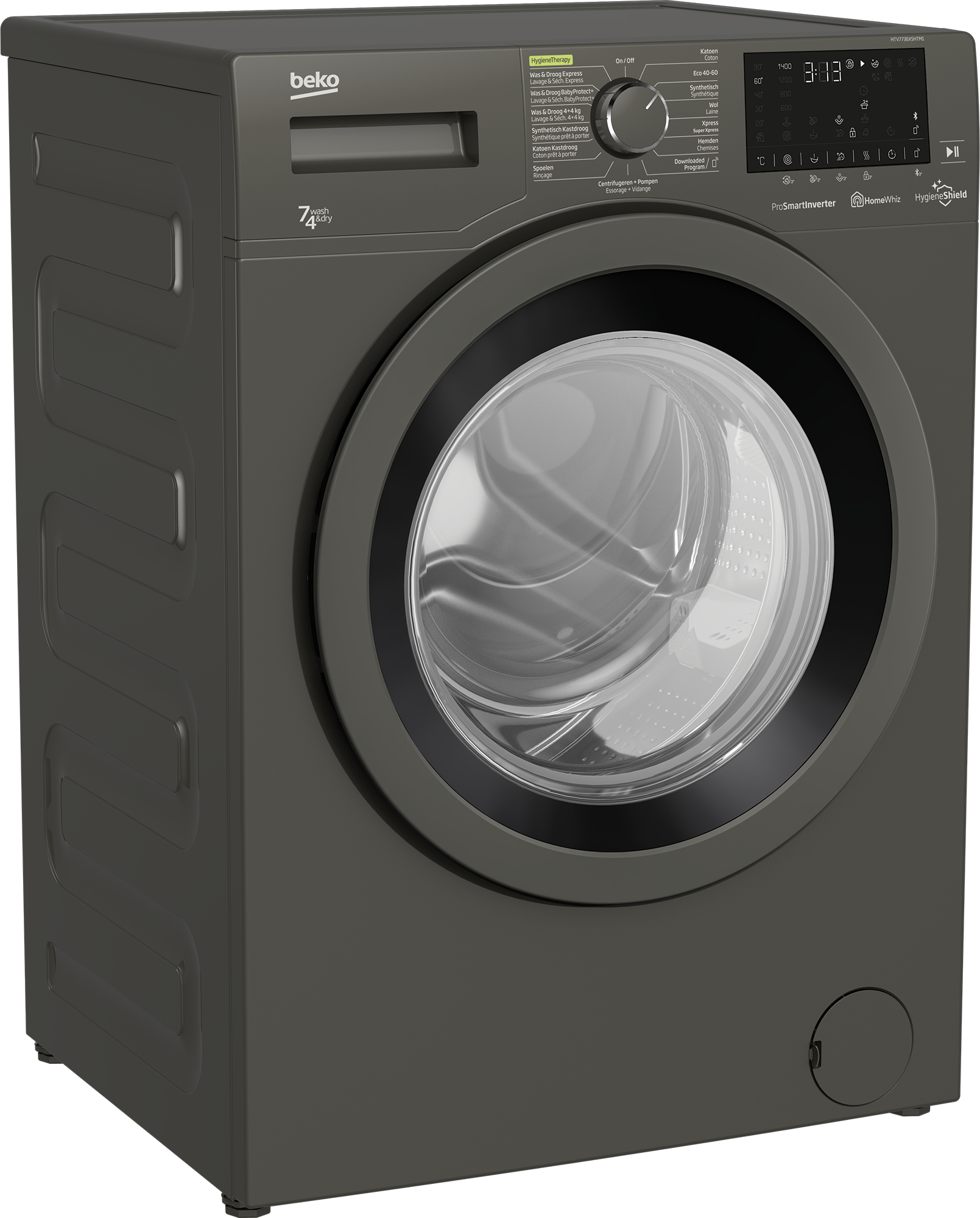 Beko HTV7736XSHTM1 washer dryer Freestanding Front-load Grey – image 2