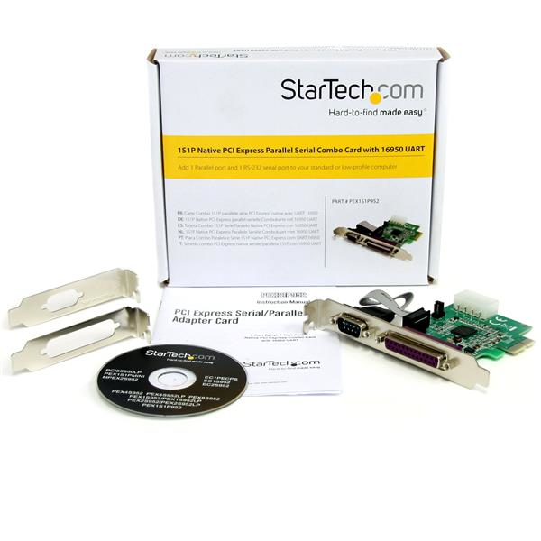 StarTech.com 1S1P Native PCI Express Parallel Serial Combo Card with 16950 UART – image 5
