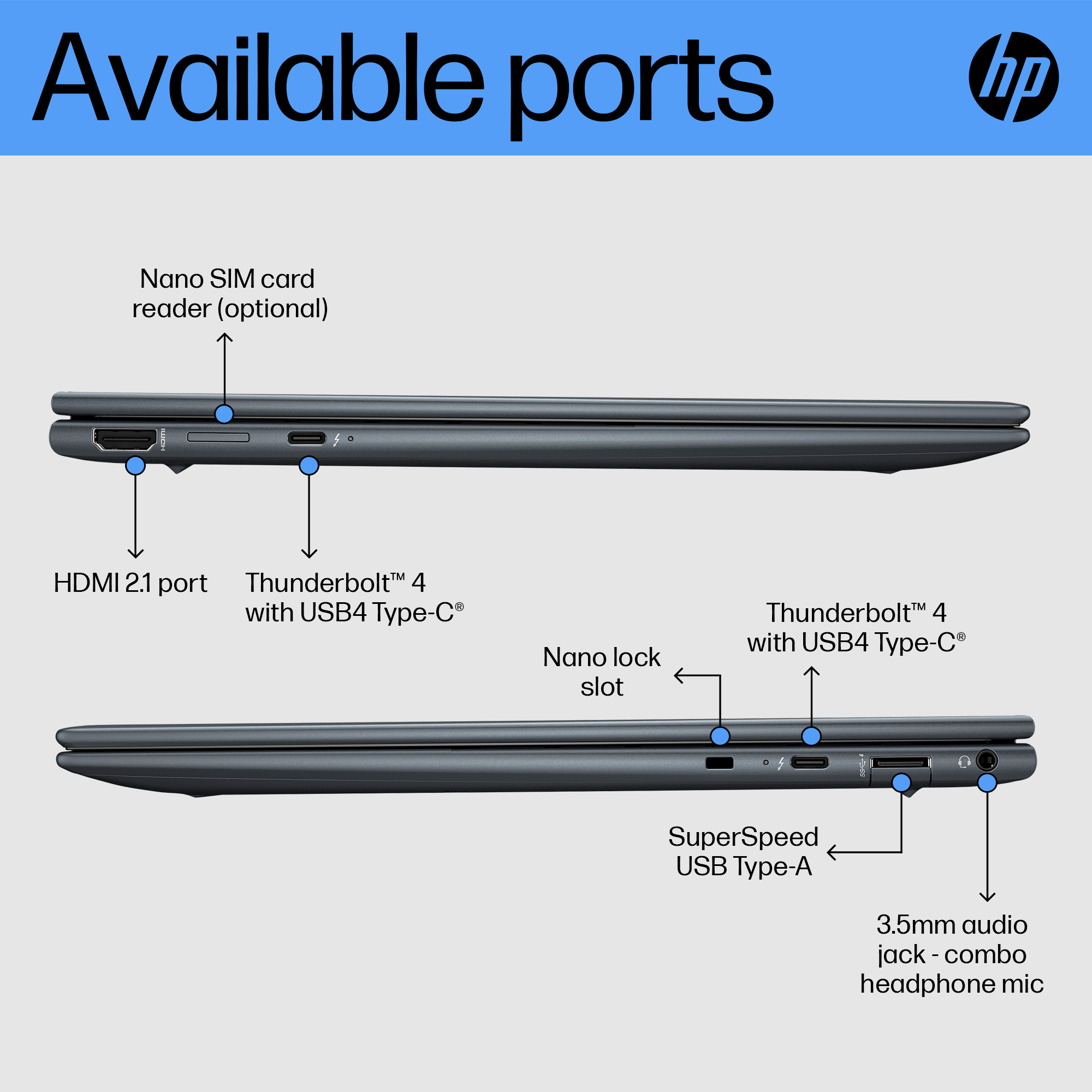 HP الكمبيوتر المحمول HP Dragonfly G4‎ مقاس 13.5 بوصة المزود بخدمة Wolf Pro Security Edition – image 9