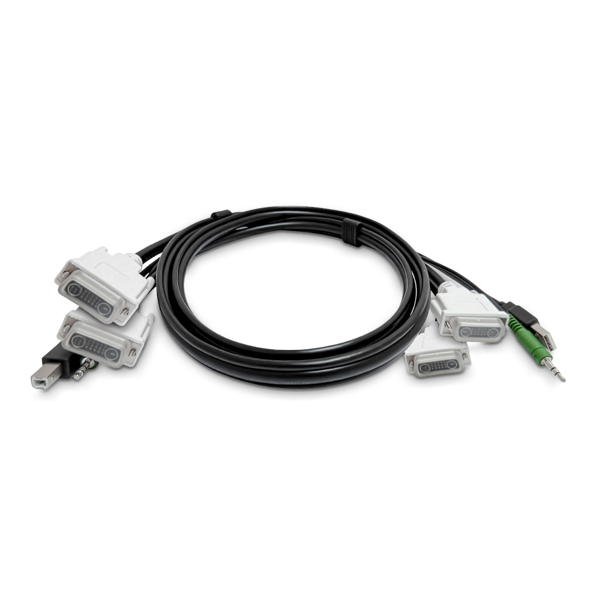 StarTech.com - Keyboard / video / mouse (KVM) cable - TAA Compliant - USB Type A, DVI, 3.5mm audio jack (M) to USB Type B, DVI, 3.5mm audio jack (M) - 3 m