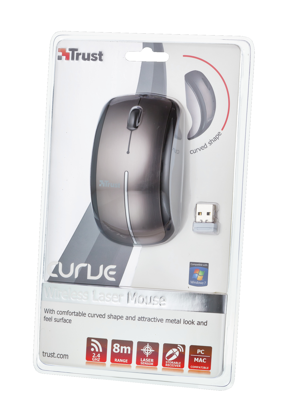 Trust Curve mouse RF Wireless Laser – image 2