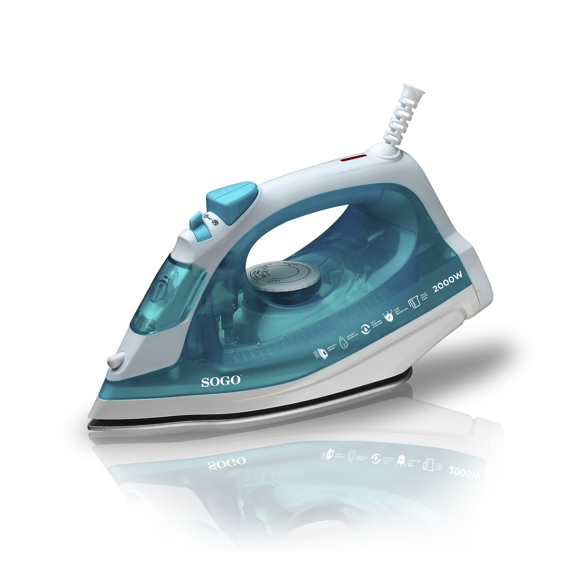 Sogo PLA-SS-6165 iron Dry & Steam iron Ceramic soleplate – image 1