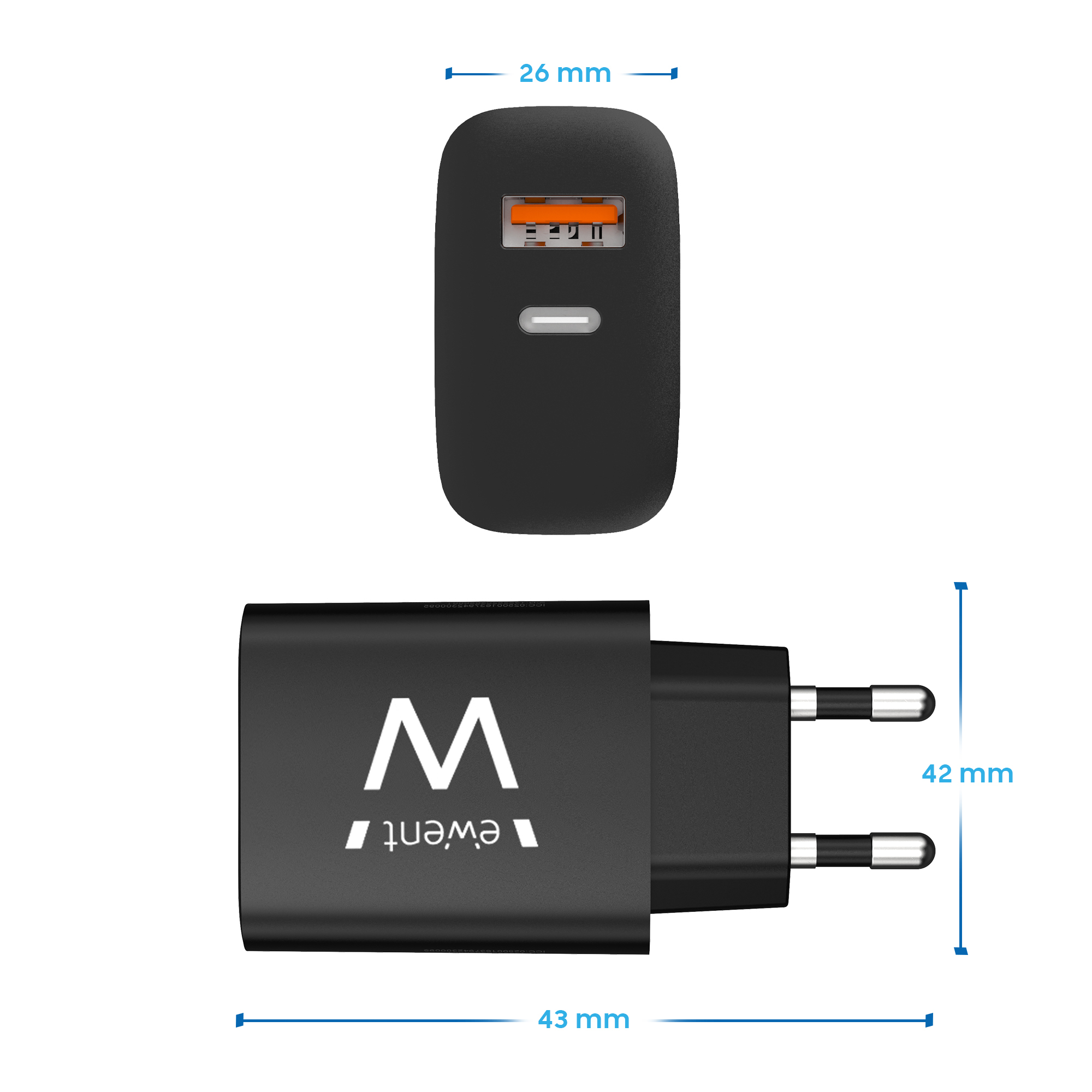 Ewent EW1319 mobile device charger Universal Black AC Fast charging Indoor – image 3