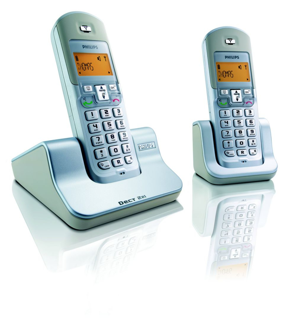 Philips DECT2212S/24 telephone DECT telephone Caller ID Blue