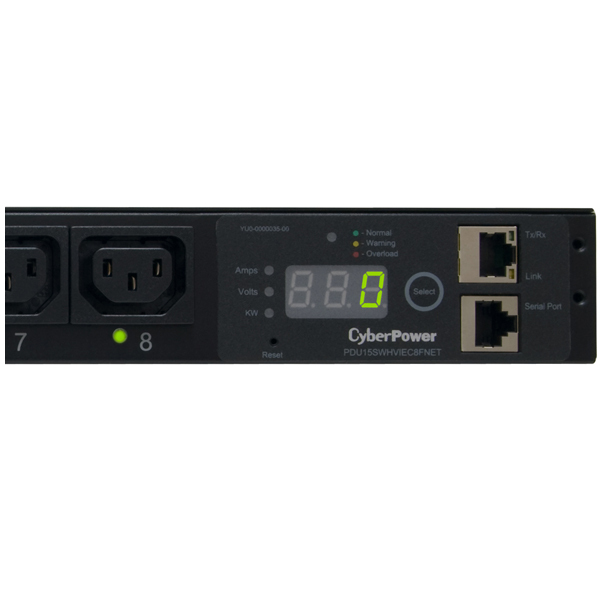 CyberPower PDU15SWHVIEC8FNET power distribution unit (PDU) 8 AC outlet(s) 1U Black – image 4