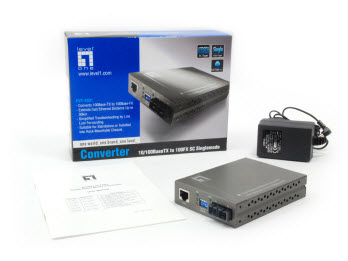 LevelOne 10/100BASE-TX to 100BASE-FX SMF SC Converter, 30km – image 6