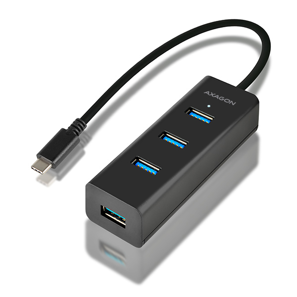 Axagon HUE-S2C interface hub USB 3.2 Gen 1 (3.1 Gen 1) Type-A 5000 Mbit/s Black – image 1