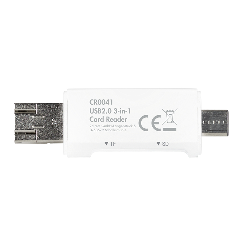 LogiLink CR0041 card reader USB-C/Micro-B/USB-A White – image 5