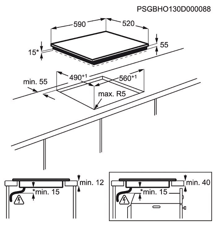 Electrolux E6753IOW White Built-in Zone induction hob 3 zone(s) – image 2