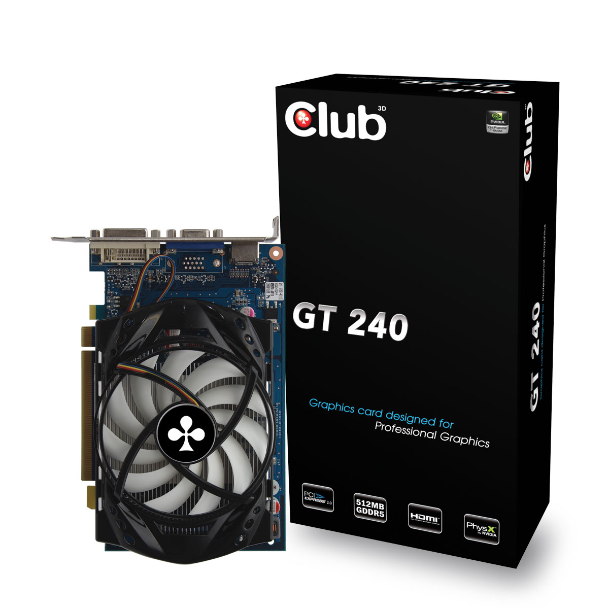 CLUB3D CGNX-G242WI graphics card GeForce GT 240 GDDR5