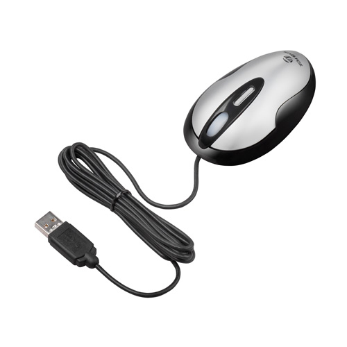 Targus USB 3-Button Laser Notebook Mouse, Silver/Black – image 1
