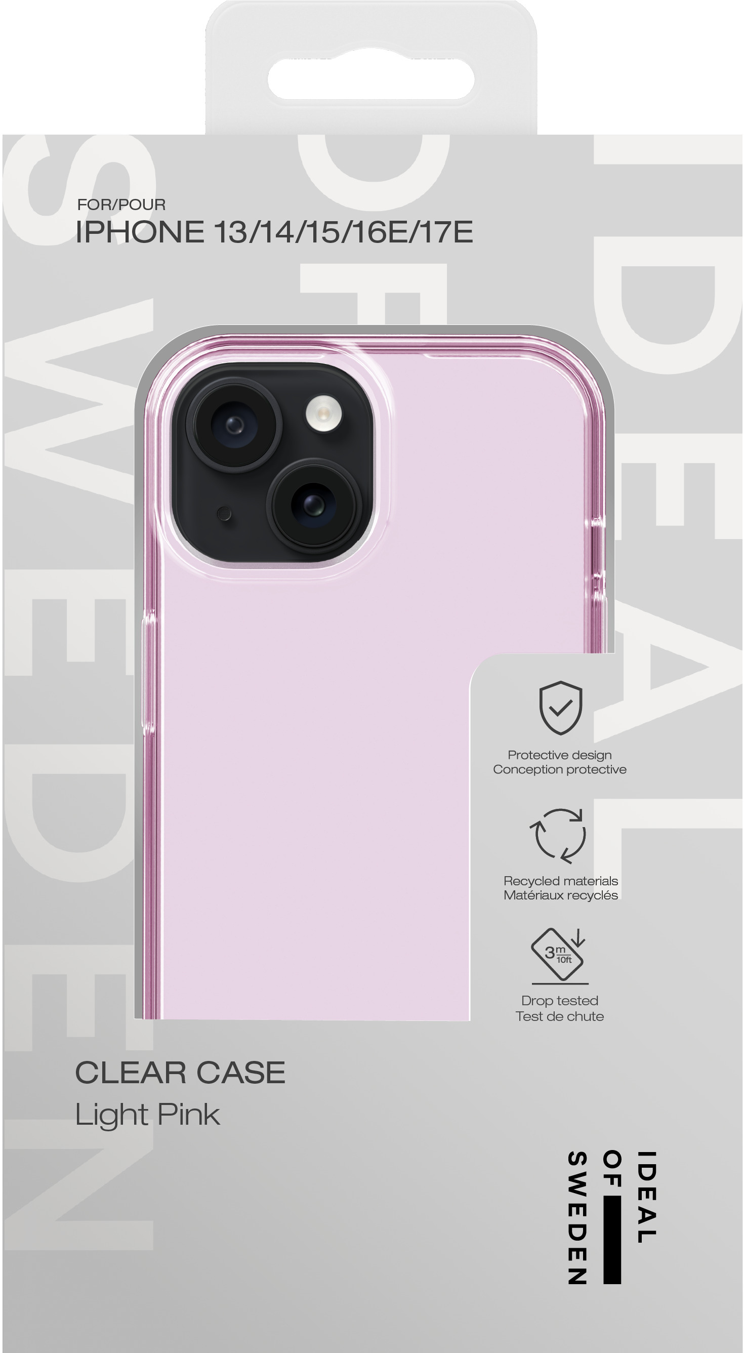 iDeal of Sweden Clear Case iPhone 13 / 14 / 15 / 16e / 17e Light Pink – image 4