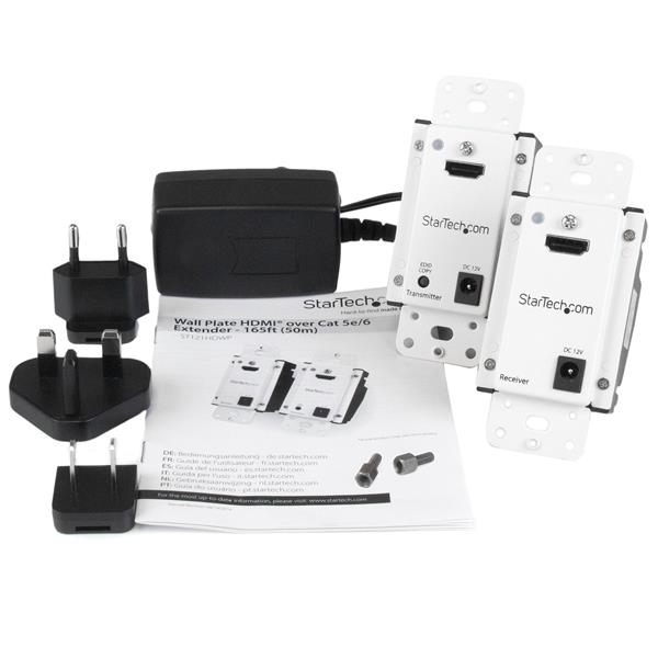 StarTech.com Wall Plate HDMI over CAT5 Extender with Power Over Cable – 1080p – 165ft (50m) – image 5