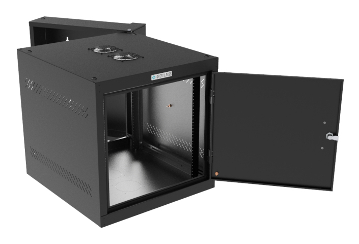 Vertiv GL24WDS-B-AF rack cabinet 11U Wall mounted rack Black – image 3