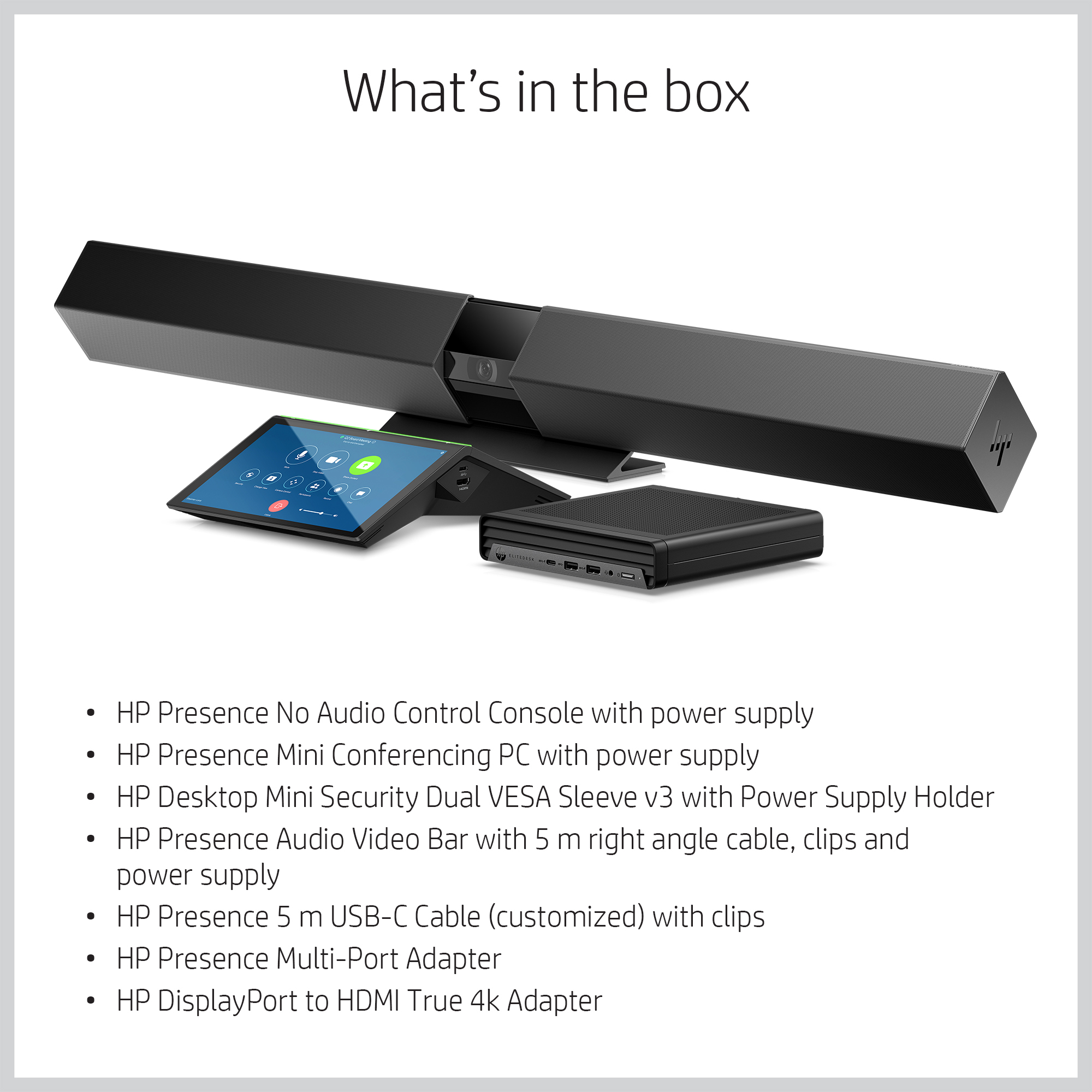 HP Presence Small Space Solution Plus AI Video Bar with Zoom Rooms – image 3