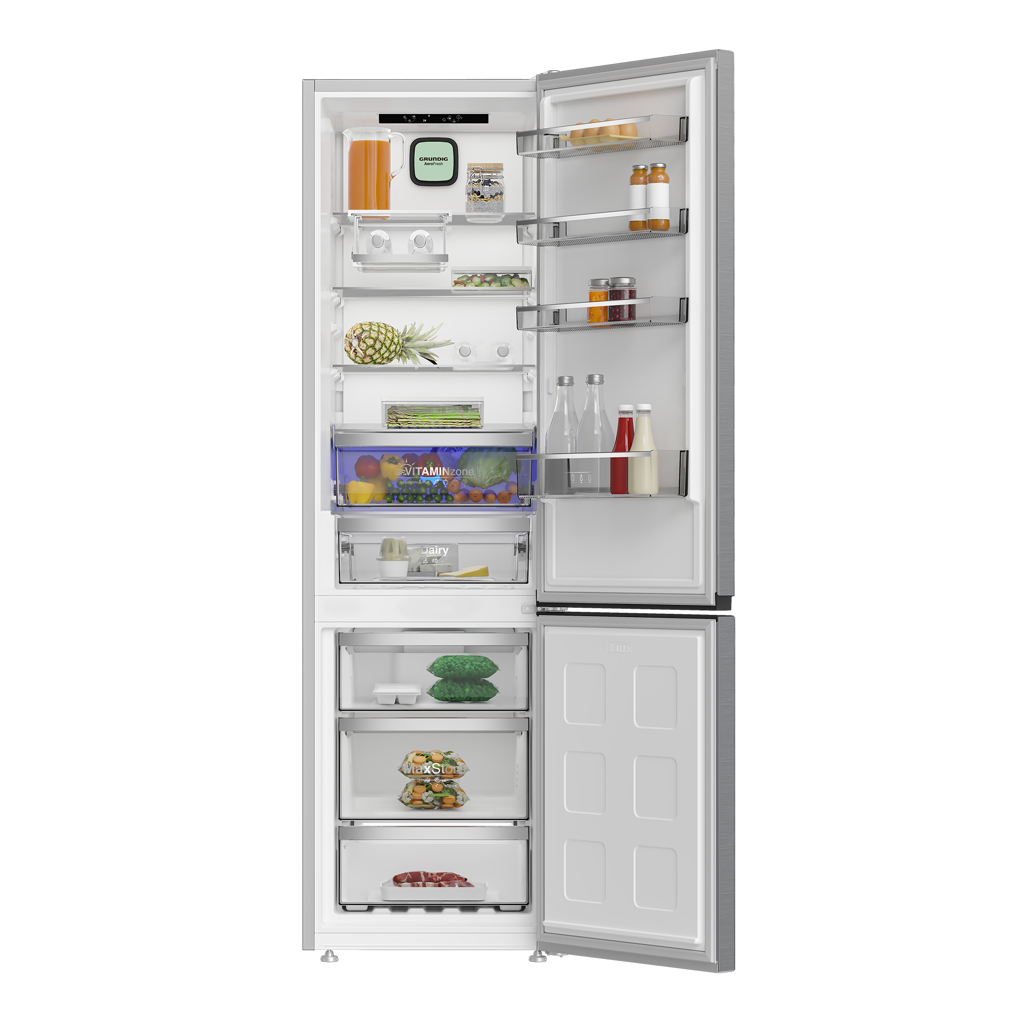 Grundig GKN8603VN AeroFresh Fridge Freezer with VitaminZone crisper – image 2