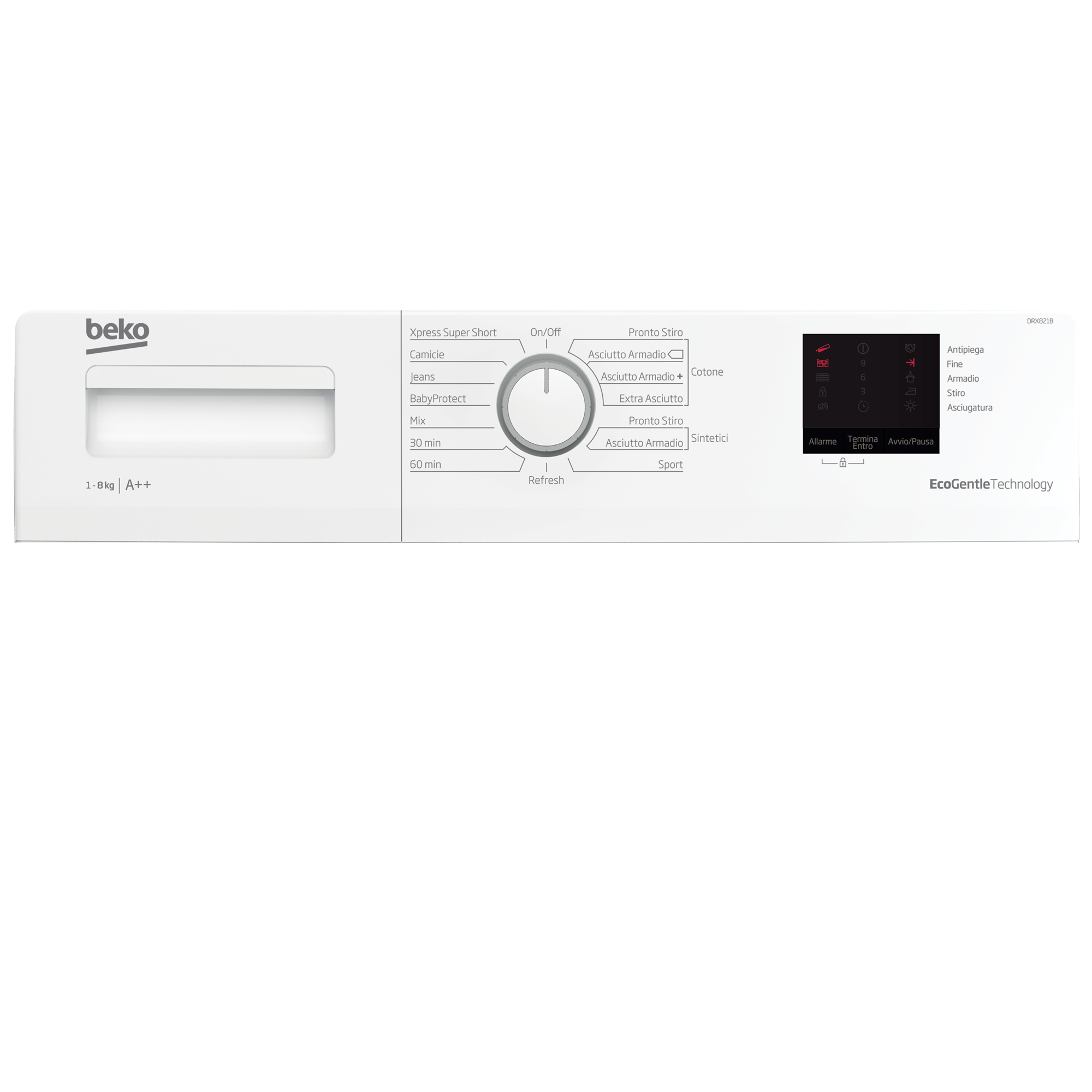 Beko DRX821B tumble dryer Freestanding Front-load – image 8