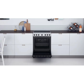 Indesit IS67V5PHX/E Freestanding cooker Electric Halogen Black, Stainless steel – image 7