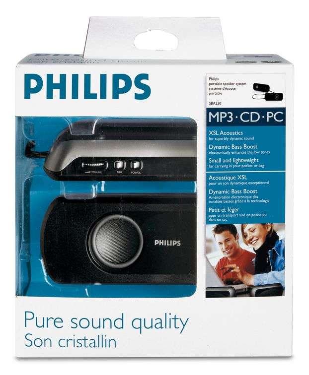 Philips SBA230/97 loudspeaker Black Wired & Wireless – image 2