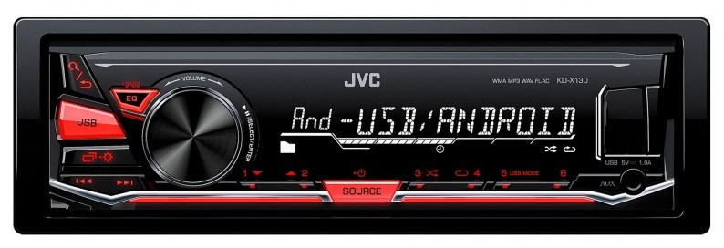JVC KD-X130 car media receiver Black