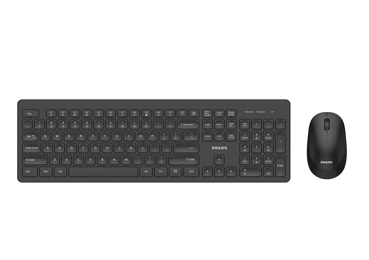 Philips 3000 series SPT6308B/94 keyboard Mouse included Home/Office RF Wireless QWERTY Black
