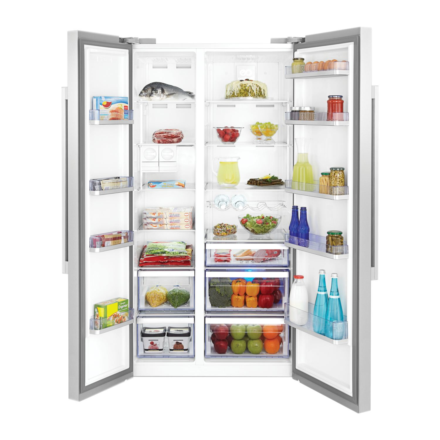 Beko GN163130X side-by-side refrigerator Freestanding – image 2