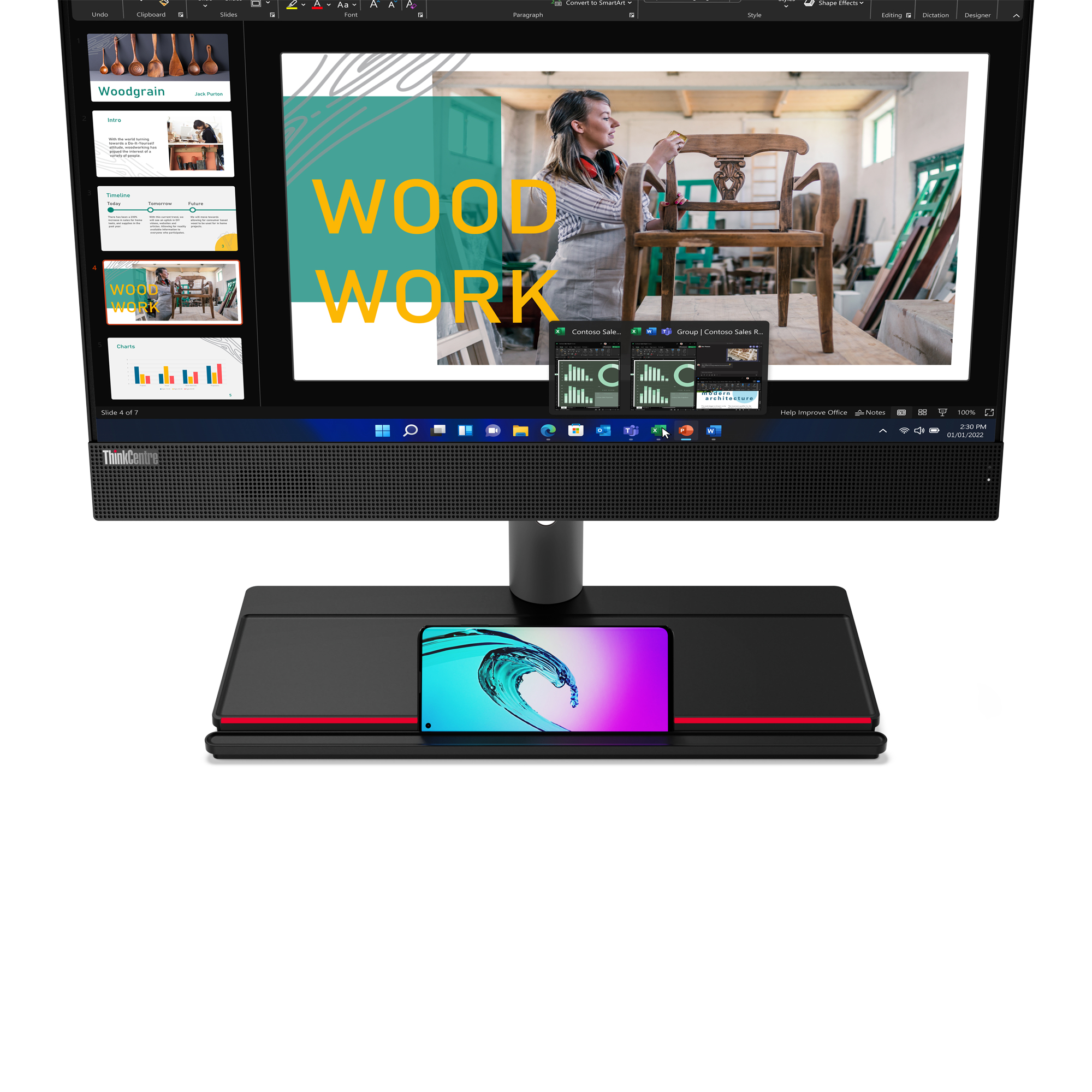 Lenovo ThinkCentre M90a Gen 3 Intel® Core™ i5 i5-12500 60.5 cm (23.8″) 1920 x 1080 pixels Touchscreen All-in-One PC 8 GB DDR4-SDRAM 256 GB SSD Windows 11 Pro Wi-Fi 6 (802.11ax) Black image 9