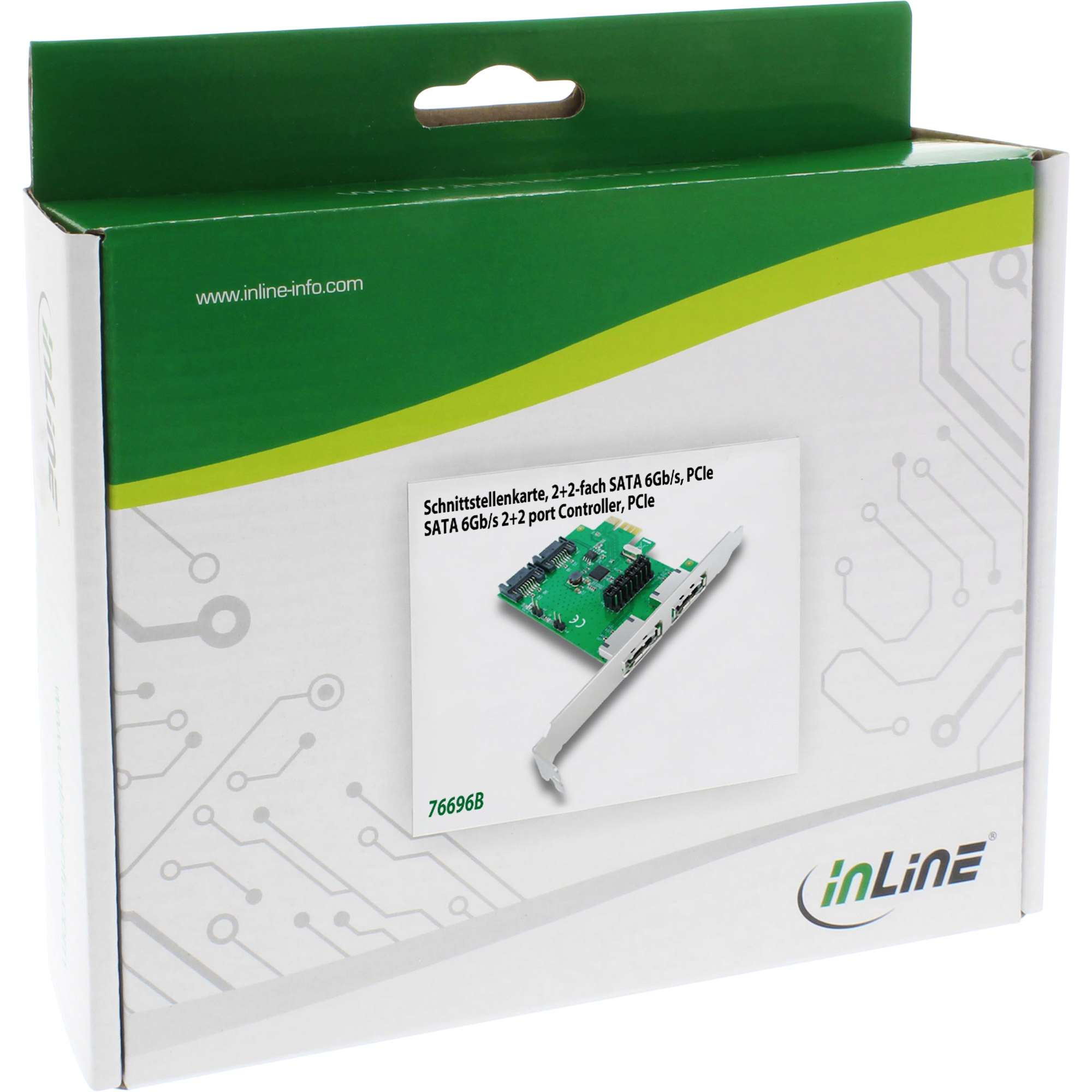 InLine SATA 6Gb/s Controller Card 2+2 Channel PCIe without RAID – image 2