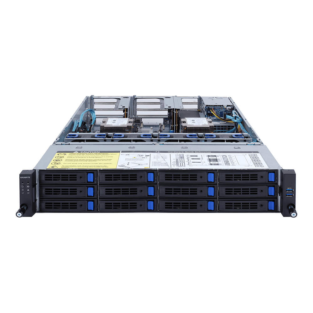 GIGABYTE R281-3C1 Intel® C621 LGA 3647 (Socket P) Rack (2U) Black, Grey – image 3