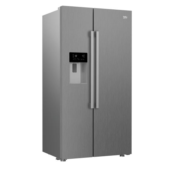 Beko GN162530X side-by-side refrigerator Freestanding Silver, Stainless steel – image 2