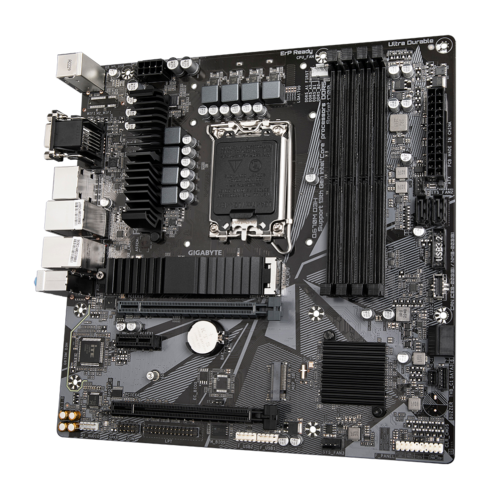 Tarjeta Madre Gigabyte Q670M D3H - Socket 1700 - 4xDDR5 - 4000/4800/5600(OC)MHz - HDMI - DisplayPort - Micro ATX - Q670M D3H Tarjeta Madre Gigabyte Q670M D3H - Socket 1700 - 4xDDR5 - 4000/4800/5600(OC)MHz - HDMI - DisplayPort - Micro ATX - Q670M D3H