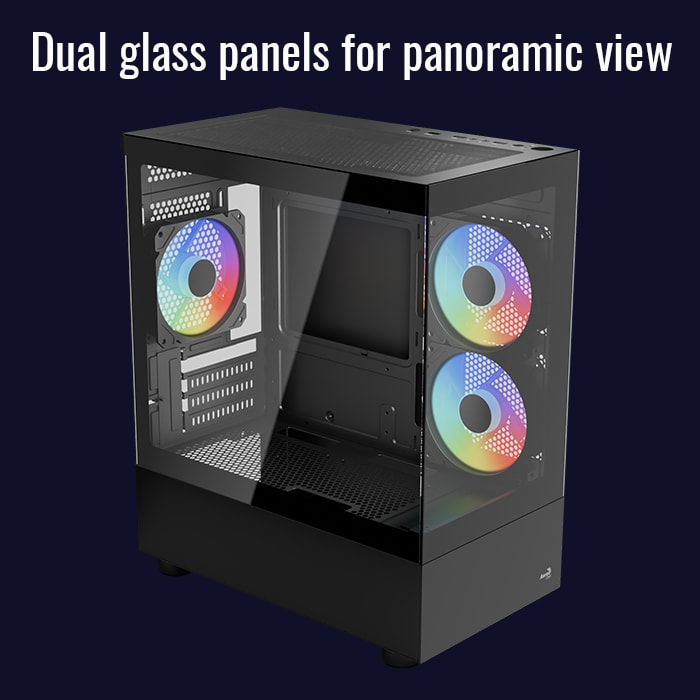 Aerocool Viewport-Mini-BK-v2 Mini Tower Black – image 7