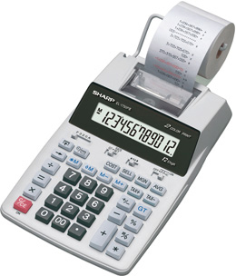 Sharp EL-1750PIII-GY calculator Desktop Printing White