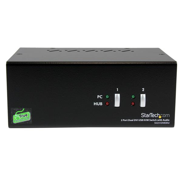 StarTech.com 2 Port StarView Dual DVI USB KVM Switch w/ Audio – image 2