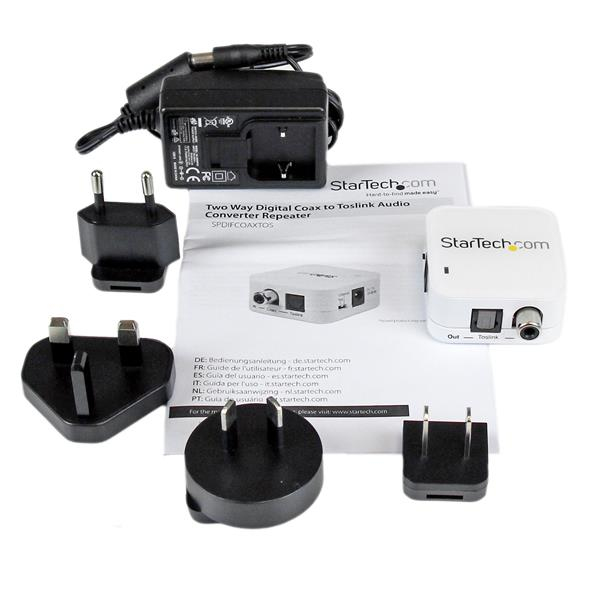 StarTech.com Two Way Digital Coax to Toslink Optical Audio Converter Repeater – image 5