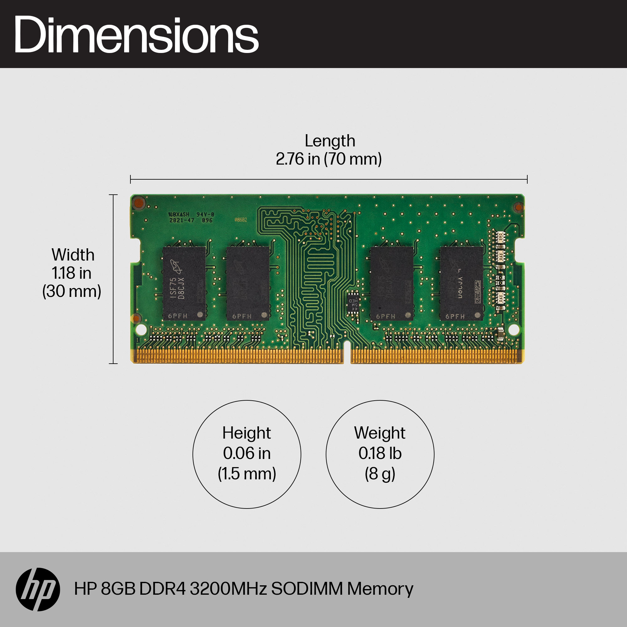 HP 8GB DDR4 3200 SODIMM Memory – image 2