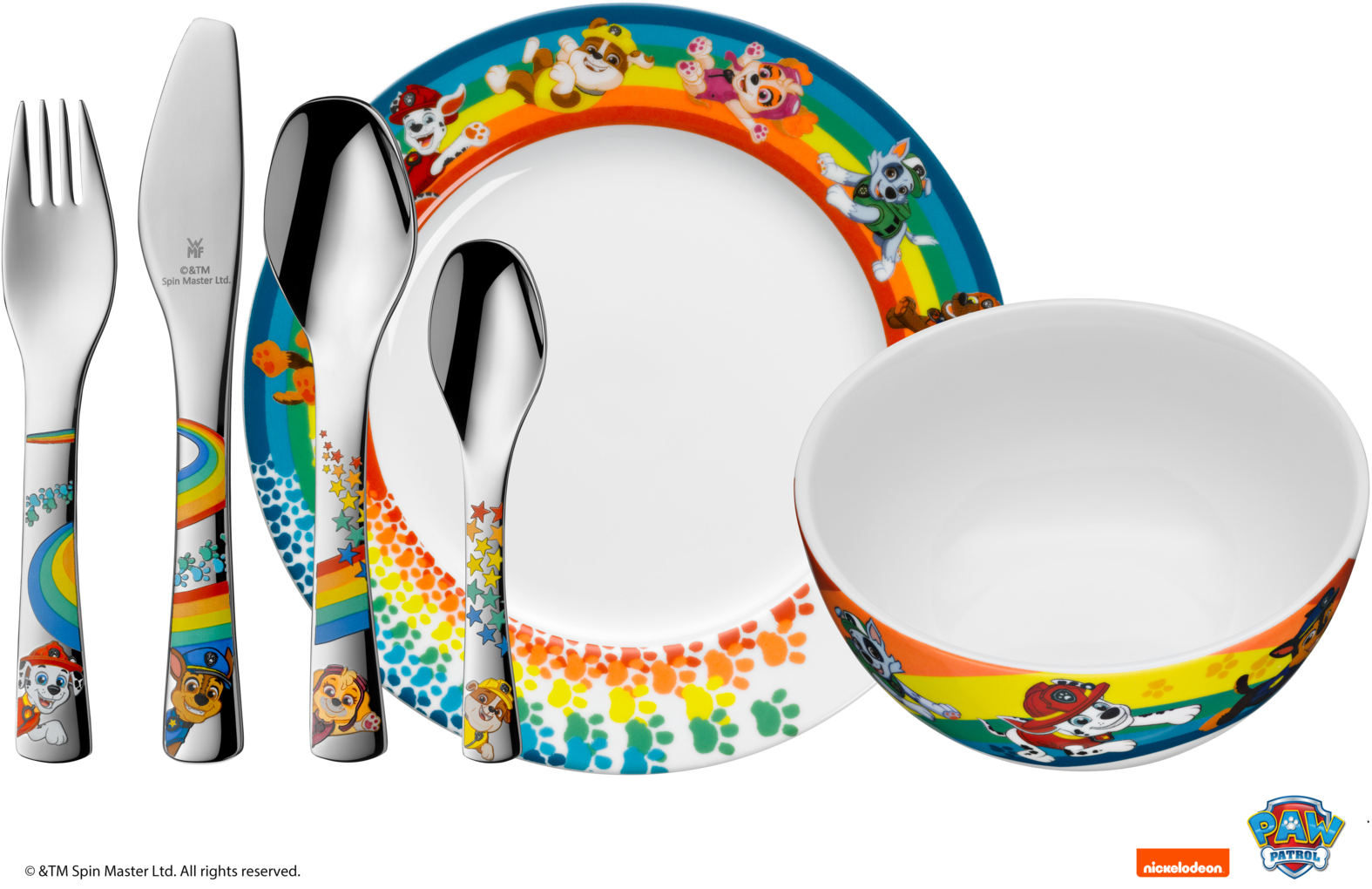 WMF 12.8808.9964 posata per bambino Set di posate per bambini Multicolore, Acciaio inox Acciaio inox