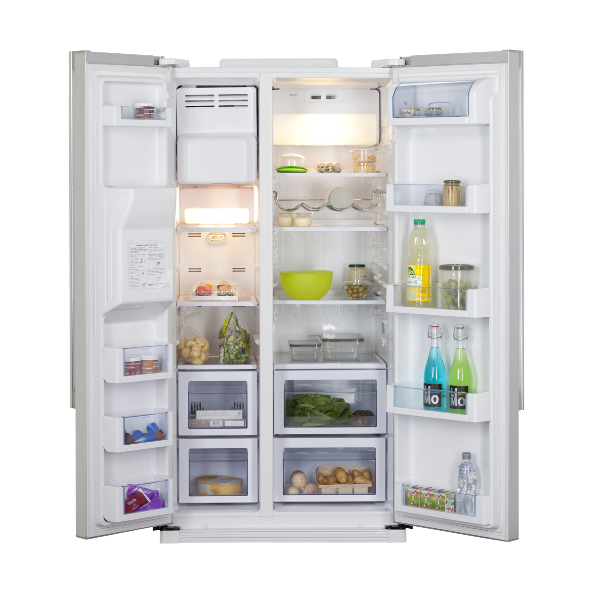 Haier HRF-663ISB2W side-by-side refrigerator Freestanding – image 2
